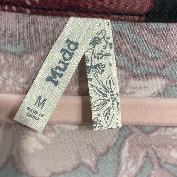 MUDD Medium Floral Dress Burgandy Multicolor Stretch EUC! E9163 - Picture 9 of 15